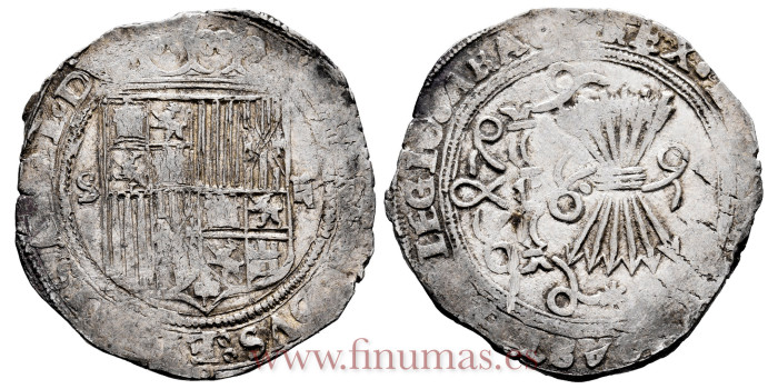 Cy02644 -REYES CATOLICOS 2 REALES N.D. SEVILLA. ESTRELLA 8 PUNTAS