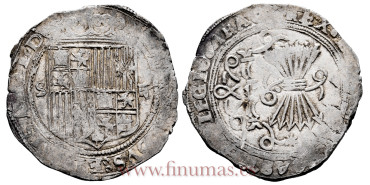 Cy02644 -REYES CATOLICOS 2 REALES N.D. SEVILLA. ESTRELLA 8 PUNTAS