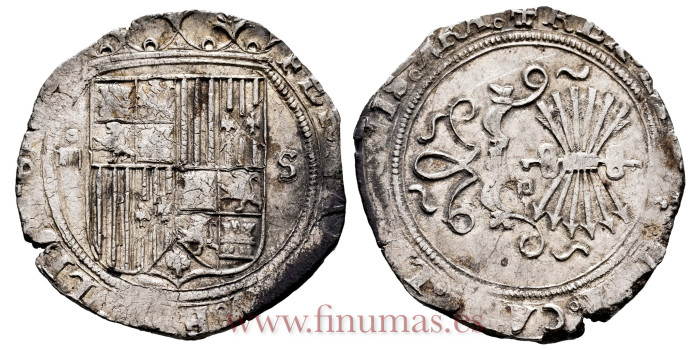 Cy02675a -REYES CATOLICOS 4 REALES N.D. SEVILLA. VALOR IZQUIERDA