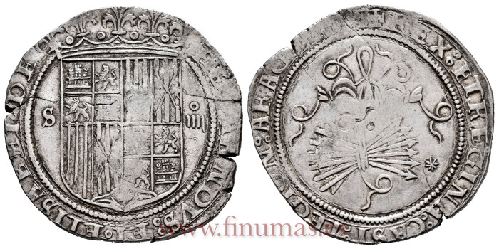 Cy02667 -REYES CATOLICOS 4 REALES N.D. SEVILLA.  ESTRELLA 8 PUNTAS