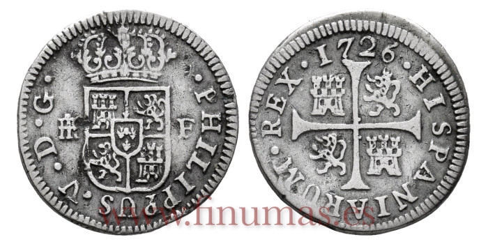 Cy07659.-FELIPE V - 1/2 Real 1726 Segovia F.-MBC