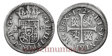 Cy07659.-FELIPE V - 1/2 Real 1726 Segovia F.-MBC