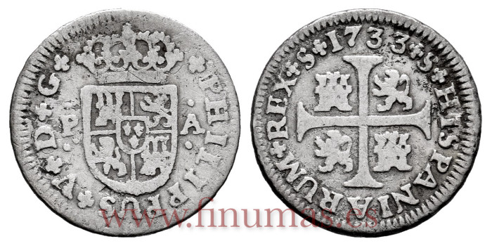 Cy07703.-FELIPE V - 1/2 Real 1732 Sevilla P.A .-BC