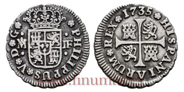 Cy07712.-FELIPE V - 1/2 Real 1735 Madrid J.F .-MBC