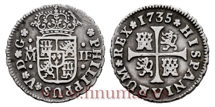 Cy07712-1.-FELIPE V - 1/2 Real 1735 Madrid J.F .-MBC