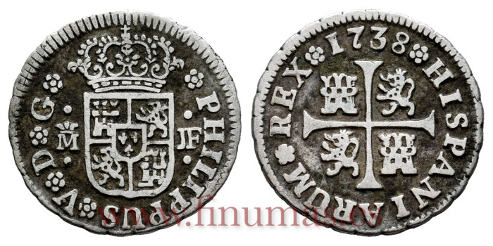 Cy07733.-FELIPE V - 1/2 Real 1738 Madrid J.F .-MBC