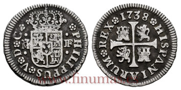 Cy07733-2.-FELIPE V - 1/2 Real 1738 Madrid J.F .-MBC