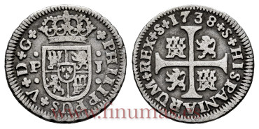 Cy07736-2.-FELIPE V - 1/2 Real 1738 Sevilla P.J .-MBC