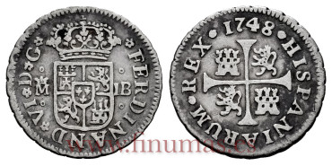 Cy09466.-FERNANDO VI - 1/2 Real 1748 Madrid J.B.-MBC