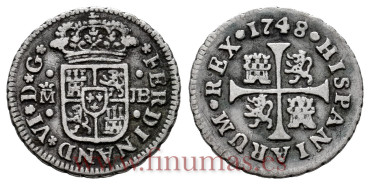 Cy09466-1.-FERNANDO VI - 1/2 Real 1748 Madrid J.B.-MBC