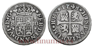 Cy09466-2.-FERNANDO VI - 1/2 Real 1748 Madrid J.B.-MBC-