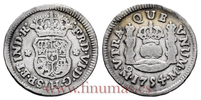 Cy09507.-FERNANDO VI - 1/2 Real 1754 Mexico M. Columnario -BC-