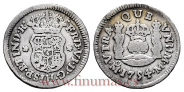 Cy09507.-FERNANDO VI - 1/2 Real 1754 Mexico M. Columnario -BC-