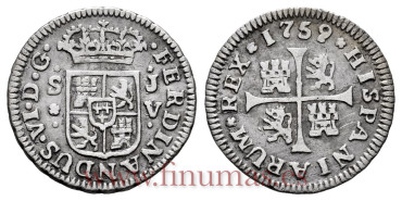 Cy09548.-FERNANDO VI - 1/2 Real 1759 Sevilla J.V.-MBC