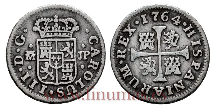 Cy10312.-CARLOS III - 1/2 Real 1764 Madrid J.P.-MBC