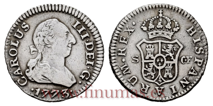 Cy10376.-CARLOS III - 1/2 Real 1773 Sevilla C.F.-MBC