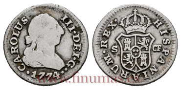 Cy10382.-CARLOS III - 1/2 Real 1774 Sevilla C.F.-BC