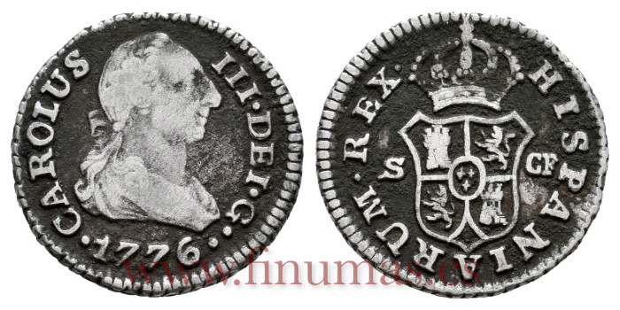Cy10395.-CARLOS III - 1/2 Real 1776 Sevilla C.F.-BC