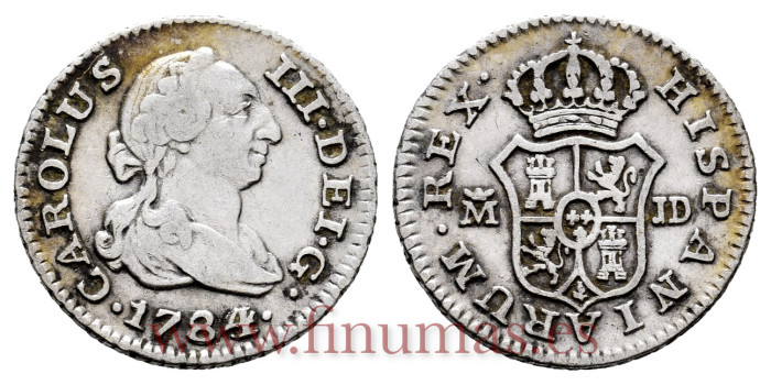 Cy10456.-CARLOS III - 1/2 Real 1784 Madrid J.D.-MBC