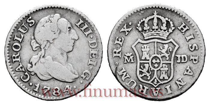 Cy10456-1.-CARLOS III - 1/2 Real 1784 Madrid J.D.-MBC-