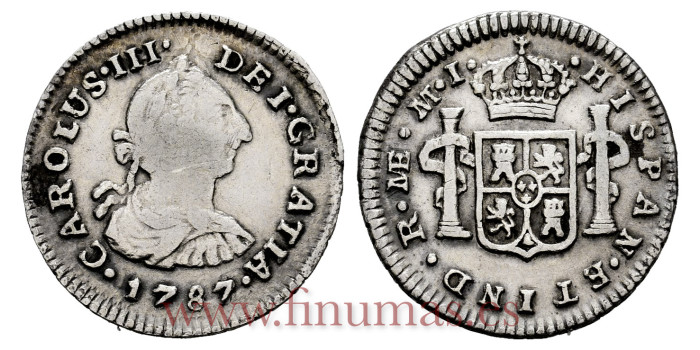 Cy10455.-CARLOS III - 1/2 Real 1787 Lima M.I.-MBC-