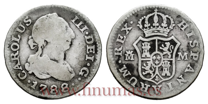 Cy10476.-CARLOS III - 1/2 Real 1788 Madrid M.-BC