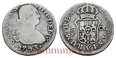 Cy12443.-CARLOS IV - 1/2 Real 1793 Madrid C.N.-RC