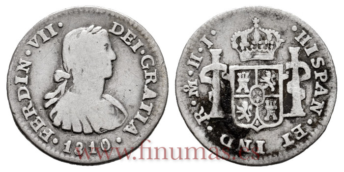 Cy14206.-FERNANDO VII - 1/2 Real 1810 Mexico H.J.- BC
