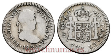 Cy14319.-FERNANDO VII - 1/2 Real 1820 Lima G.J.- BC
