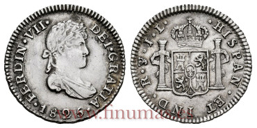 Cy14336.-FERNANDO VII - 1/2 Real 1825 Potosi J.L.- EBC-