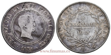 Cy14886.-FERNANDO VII - 10 Reales 1821 Bilbao U.G.- MBC-