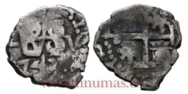 Cy07759.-FELIPE V - 1/2 Real 1743 Lima V. - BC+