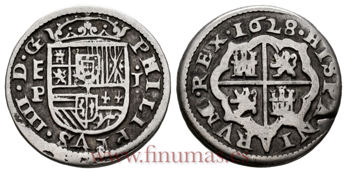 Cy05419.-FELIPE IV -1 ReaL 1628 Sevovia P.-MBC- 