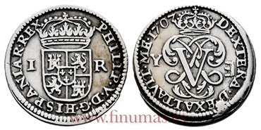 Cy07811.-FELIPE V - 1 Real 1707 Segovia  Y.-MBC+