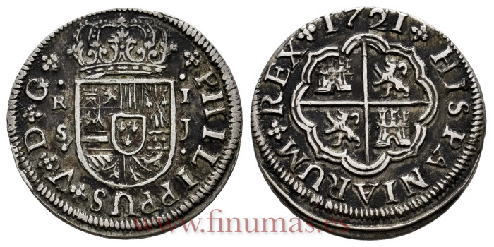 Cy07862-1.-FELIPE V - 1 Real 1721 Sevilla J.-MBC+