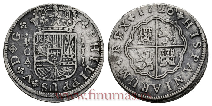 Cy07884.-FELIPE V - 1 Real 1726 Cuenca J.J.-MBC