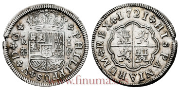 Cy07867-2.-FELIPE V - 1 Real 1721 Segovia F.-EBC-