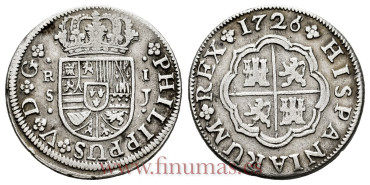 Cy07893.-FELIPE V - 1 Real 1726 Sevilla .-MBC+