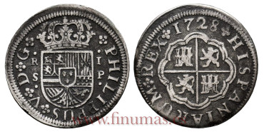 Cy07908.-FELIPE V - 1 Real 1728 Sevilla P.-MBC