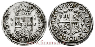 Cy07908-3.-FELIPE V - 1 Real 1728 Sevilla P .-EBC-