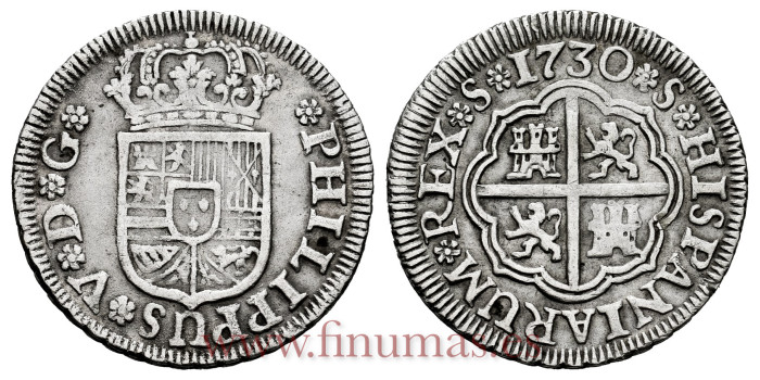 Cy07924.-FELIPE V - 1 Real 1730 Sevilla .-MBC+