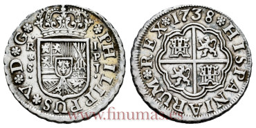 Cy07982-2.-FELIPE V - 1 Real 1738 Sevilla P.J.-EBC