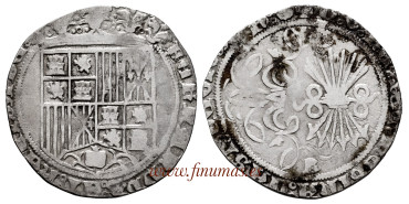 Cy02487 -REYES CATOLICOS 1 REAL N.D. BURGOS. CRUZ