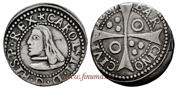CARLOS II - 1 Croat 1687 Barcelona MBC+ Cy06797