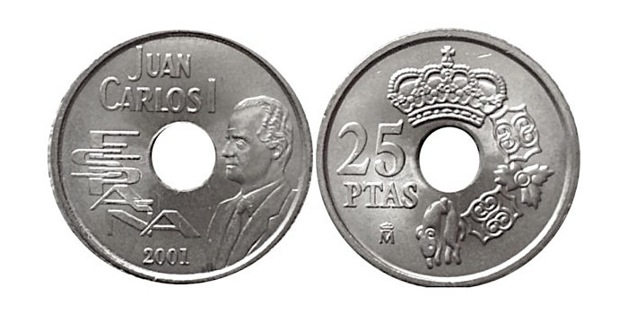 JC099p - 25 pts AÑO 2001 PLATA