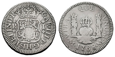 Cy10536.-CARLOS III - 1 Real Columnario 1768 Mexico M.-BC+