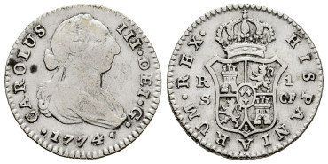 Cy10585.-CARLOS III - 1 Real 1774 Sevilla C.F.-MBC-