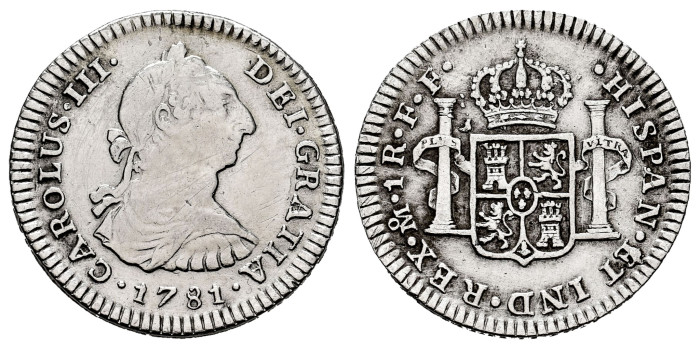 Cy10633.-CARLOS III - 1 Real 1781 Mexico F.F.-MBC