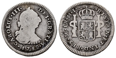 Cy10639.-CARLOS III - 1 Real 1782 Lima M.I.-BC-