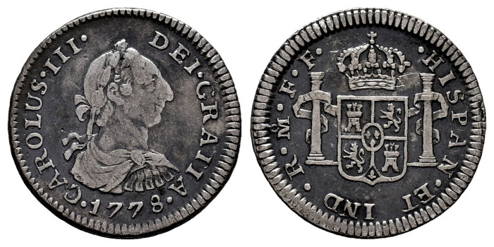 Cy10404.-CARLOS III - 1/2 Real 1778 Mexico F.F.-MBC